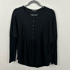 gibson look Black Romantic Long Sleeve Sweater Sz M Comfy Casual